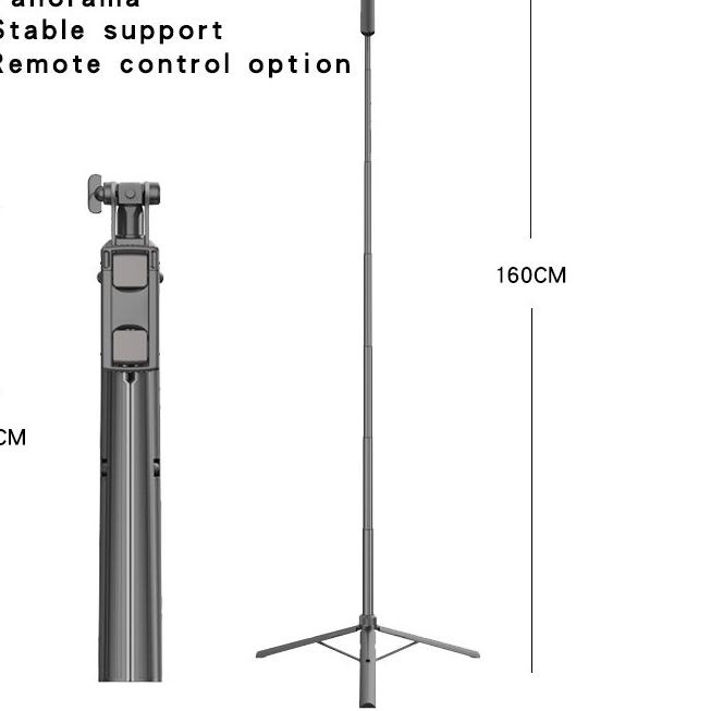 ➤ MIXIO A61 1.6M Tongsis Bluetooth Tripod Stabilizer Gimbal Selfie Stick ➹