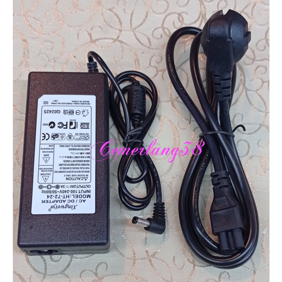 Adaptor ac / dc 24v 3a + Kabel Power Switching Power Supply 24 v 3 a - 115 cm