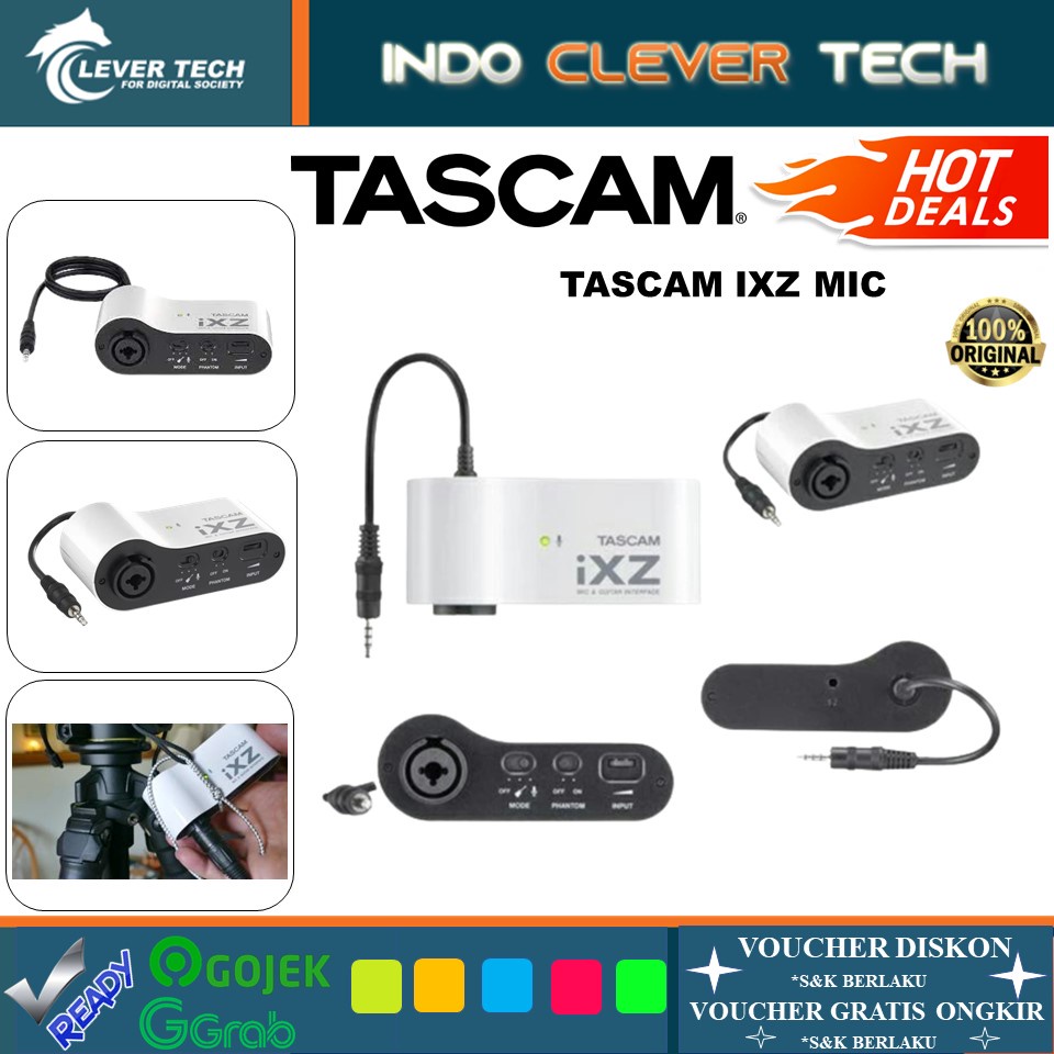 Tascam iXZ Mic &amp; Instrument Interface for iPad / iPhone / iPod touch