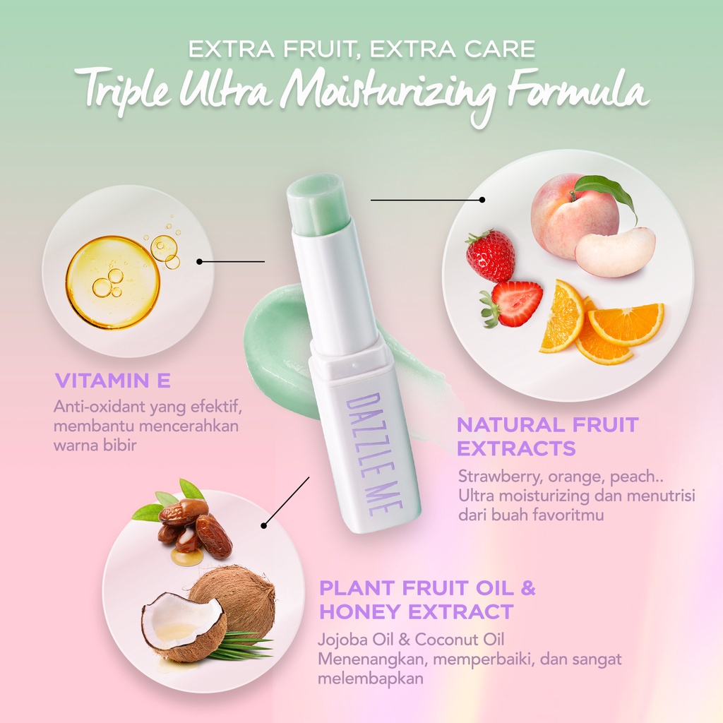 DAZZLE ME Fruit Justice Lip Balm