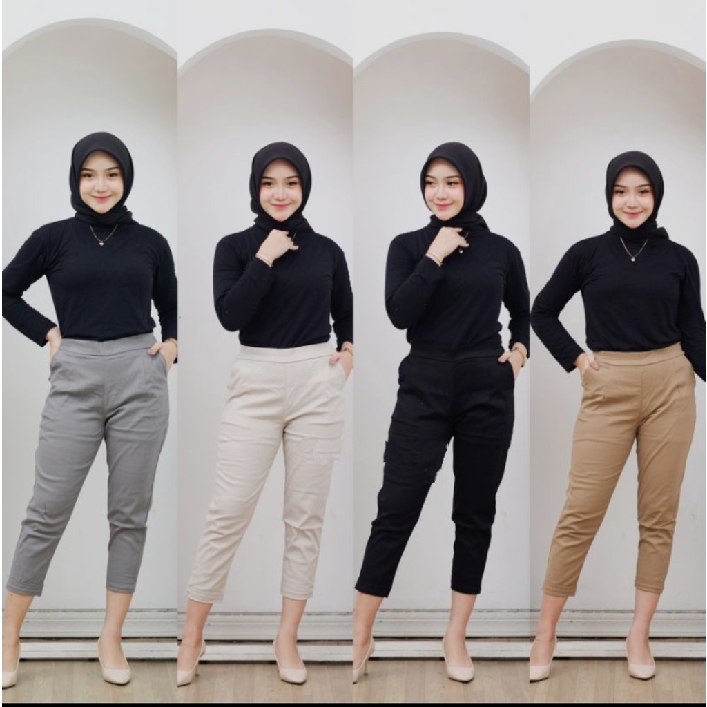 CELANA WANITA 7/9 GIO PANTS KATUN TWILL STRECH PREMIUM