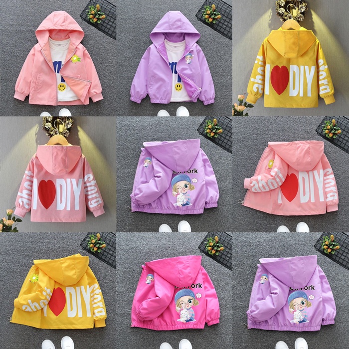 Jaket Hodie Anak Perempuan Import 1 - 13 Tahun