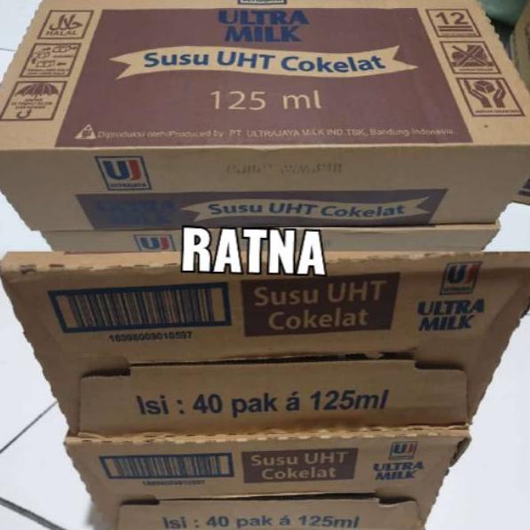 

✪ SUSU ULTRA MILK UHT COKELAT MINI 125ml 1 Dus isi 40 pcs ✈