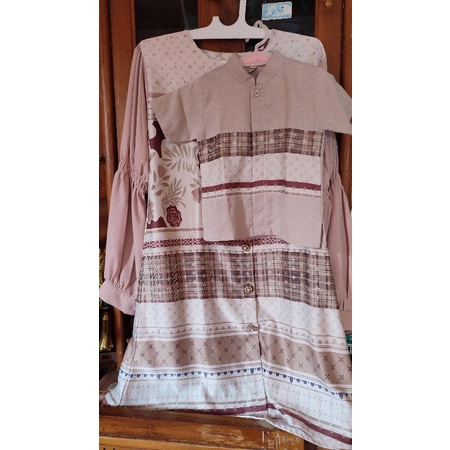 Preloved Blouse Vanilla Hijab couple with Koko Anak