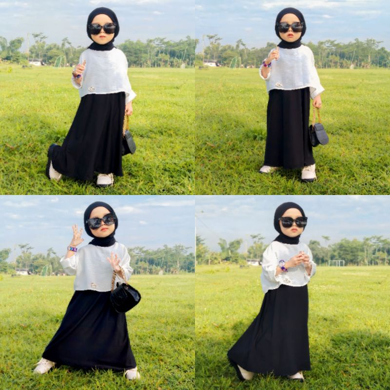 VINS Stacy Crop Top Outer Blouse Crincle Airflow Couple Ibu dan Anak