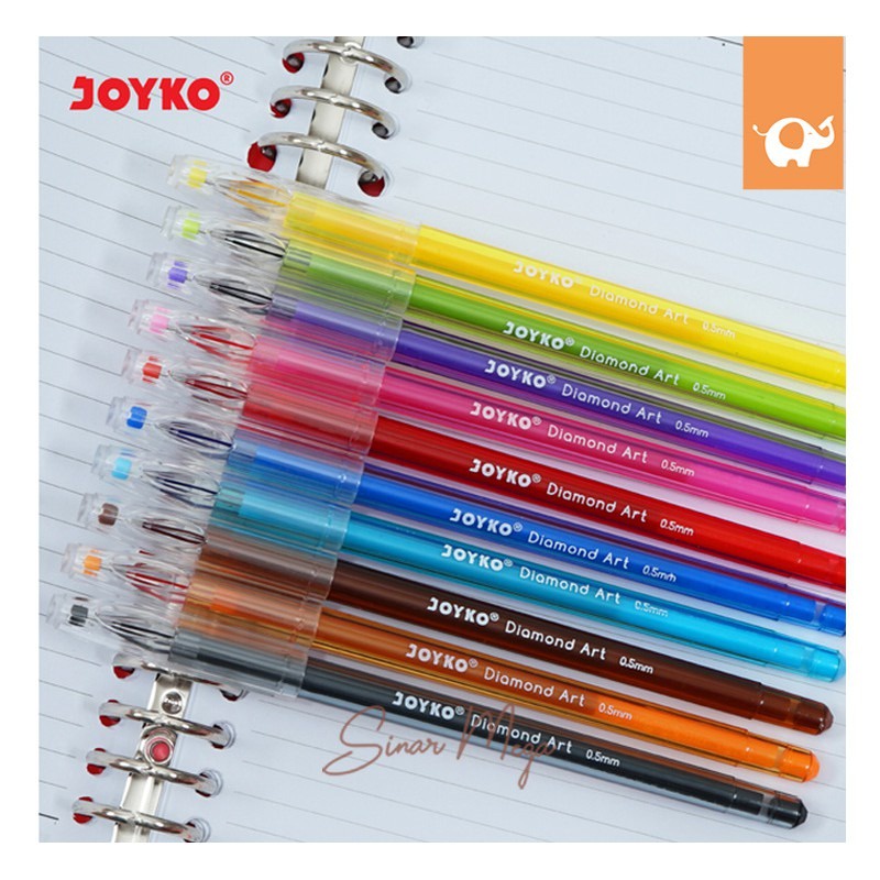 Joyko/ Color Gel Pen 0,5mm/ Pena Jel Warna/ Isi 8pcs