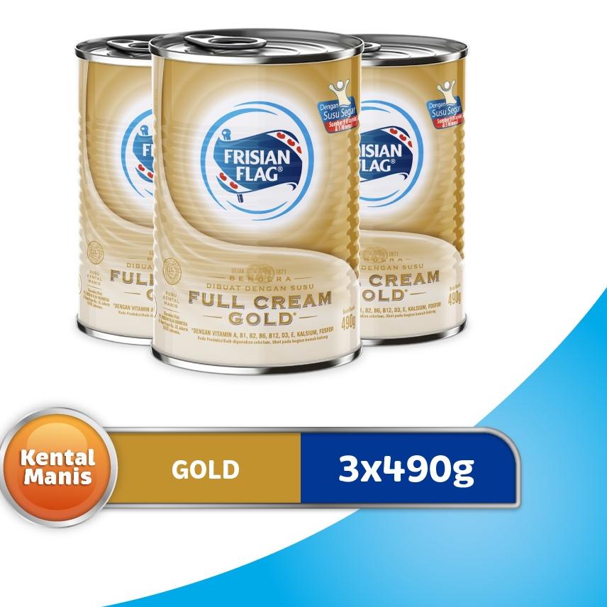 

➨ Frisian Flag Susu Kental Manis Gold Kaleng 490gr - 3 Pcs ✥