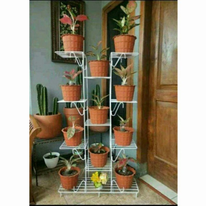 Terlaris Rak Bunga Susun Rak Tanaman Rak Pot 12 Susun Besi Kokoh