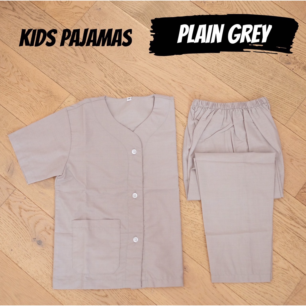 PIYAMA ANAK 1-9 TAHUN MOTIF UNISEX POLOS PINK NAVY ABU MARUN / PLAIN GREY RED MERAH BIRU DUSTY BAJU TIDUR ANAK LAKI LAKI PEREMPUAN / KIDS PAJAMAS BOY GIRL CEWE COWO KATUN