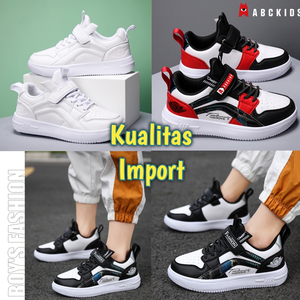 sepatu anak laki laki sepatu anak cowok usia  2 3 4 5 6 7 8 9 10 tahun / sepatu anak sekolah tk sd s