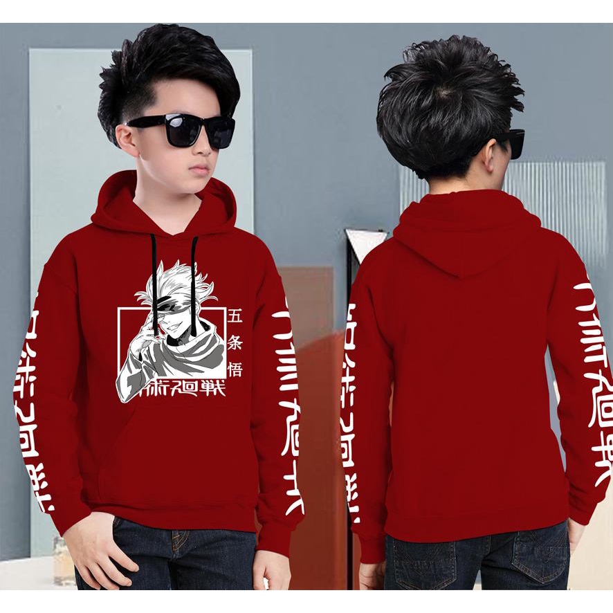 Hoodie Anak JUJUTSU KAISEN Anak Gaming Bahan Fleece Tebal /Jaket Anak Laki Laki/Jaket Anak Terbaru/4-11