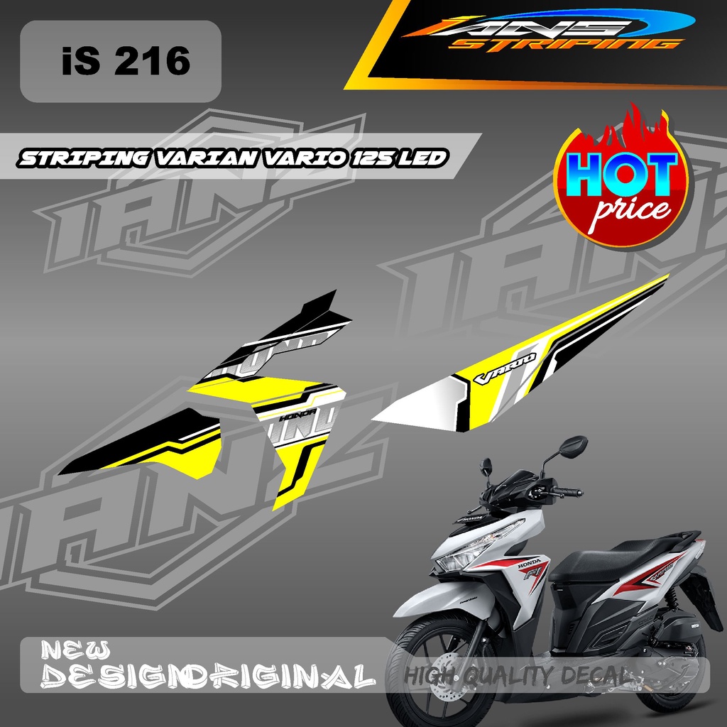 NEW STRIPING SEMI FULL HONDA VARIO 125 LED / STIKER CUSTOM VARIAN WARNA / DECAL STIKER KERETA HONDA VARIO 125 LED IS216