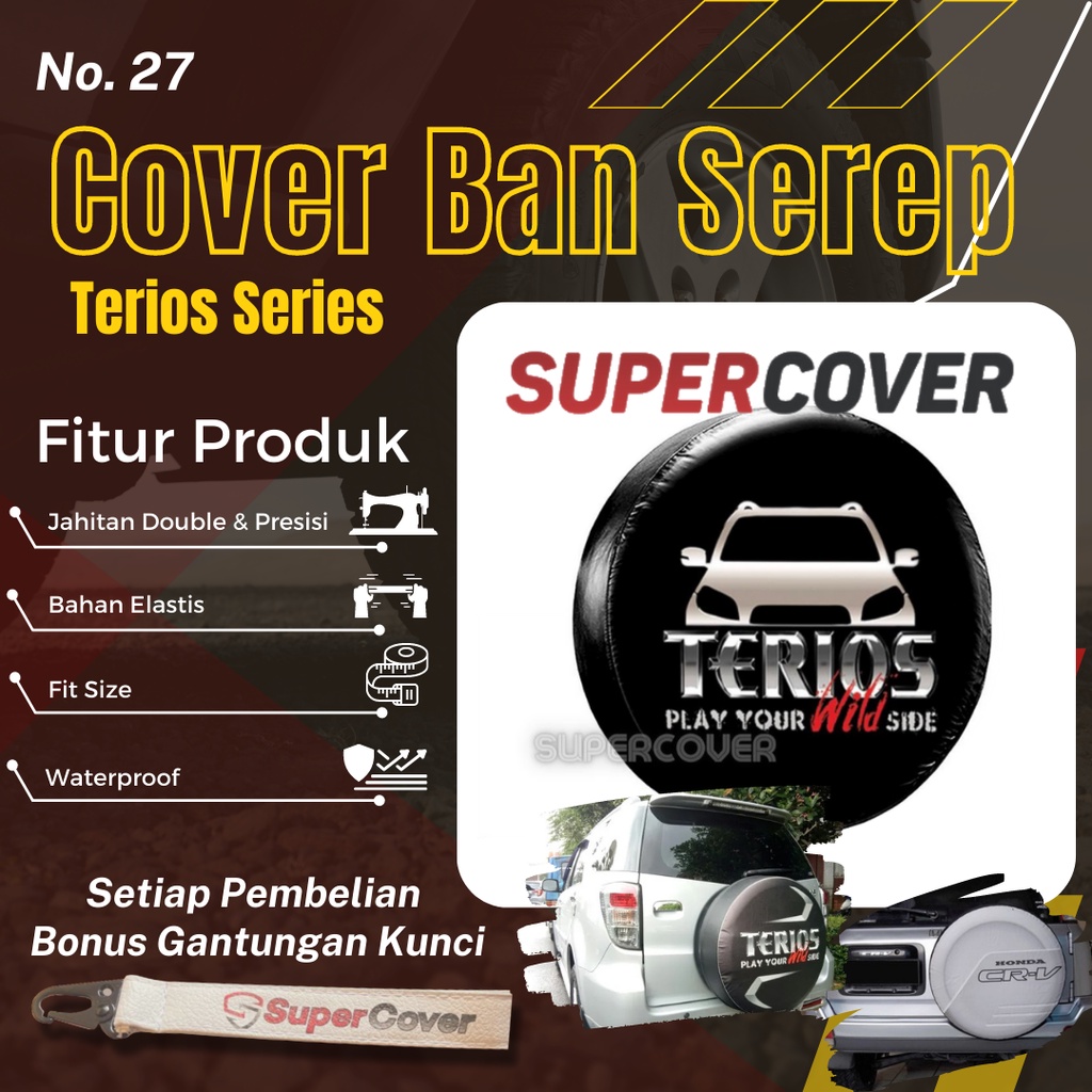 Sarung Ban Serep Daihatsu Terios Cover Ban Serep Kulit Sintetis Daihatsu Terios 27 Penutup Pelindung
