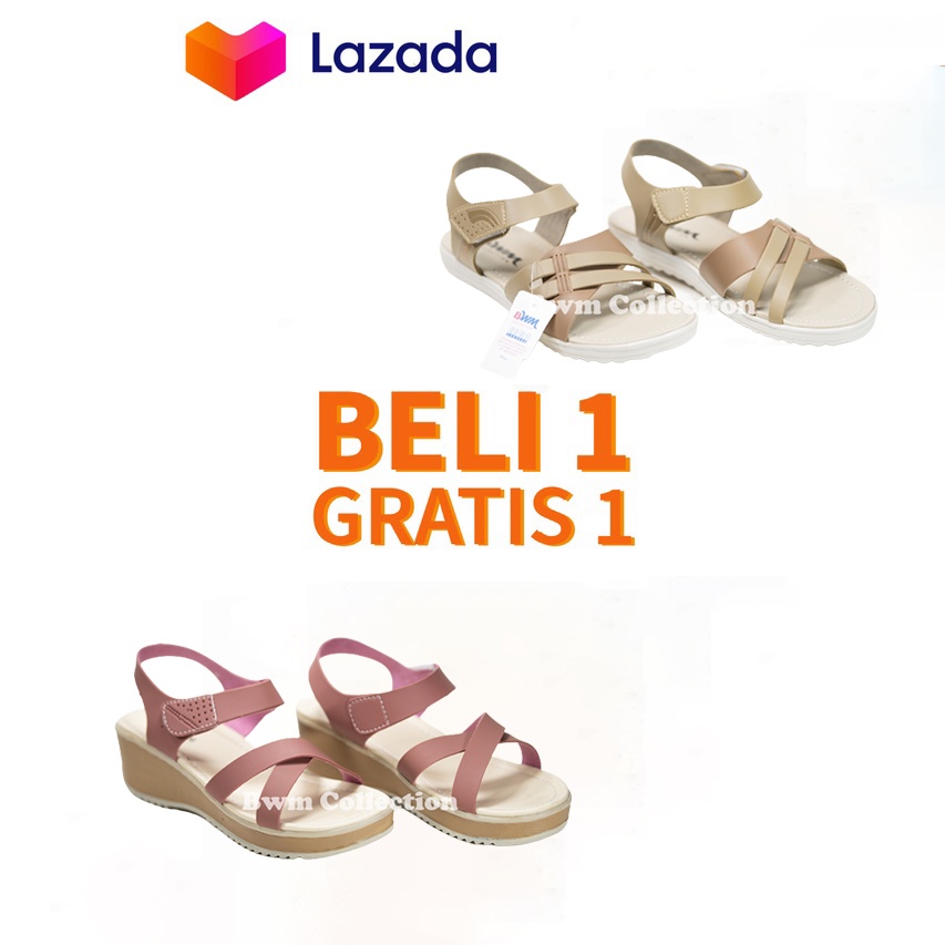 BELI 1 GRATIS 1 SANDAL WANITA MODEL TALI TERMURAH SANDAL WANITA GROSIR MURAH / SANDAL WANITA KEKINIA