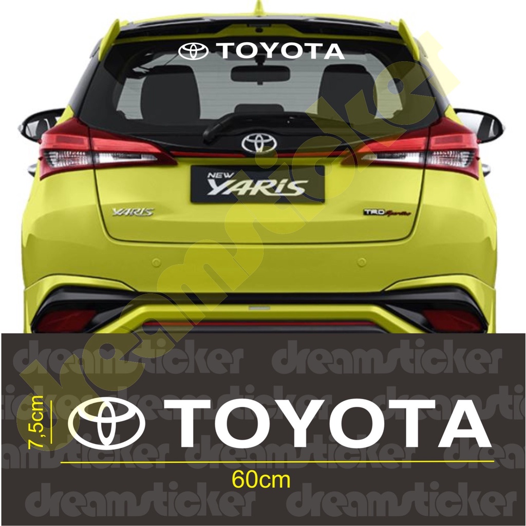 Cutting Sticker Mobil Toyota Kaca Belakang