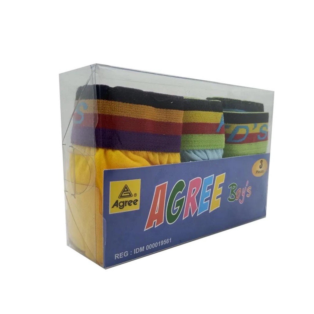 Agree AG200KL | Celana Dalam / CD Sempak Anak Cowok Laki-Laki Bahan Katun 1 Box Isi 3 Pcs