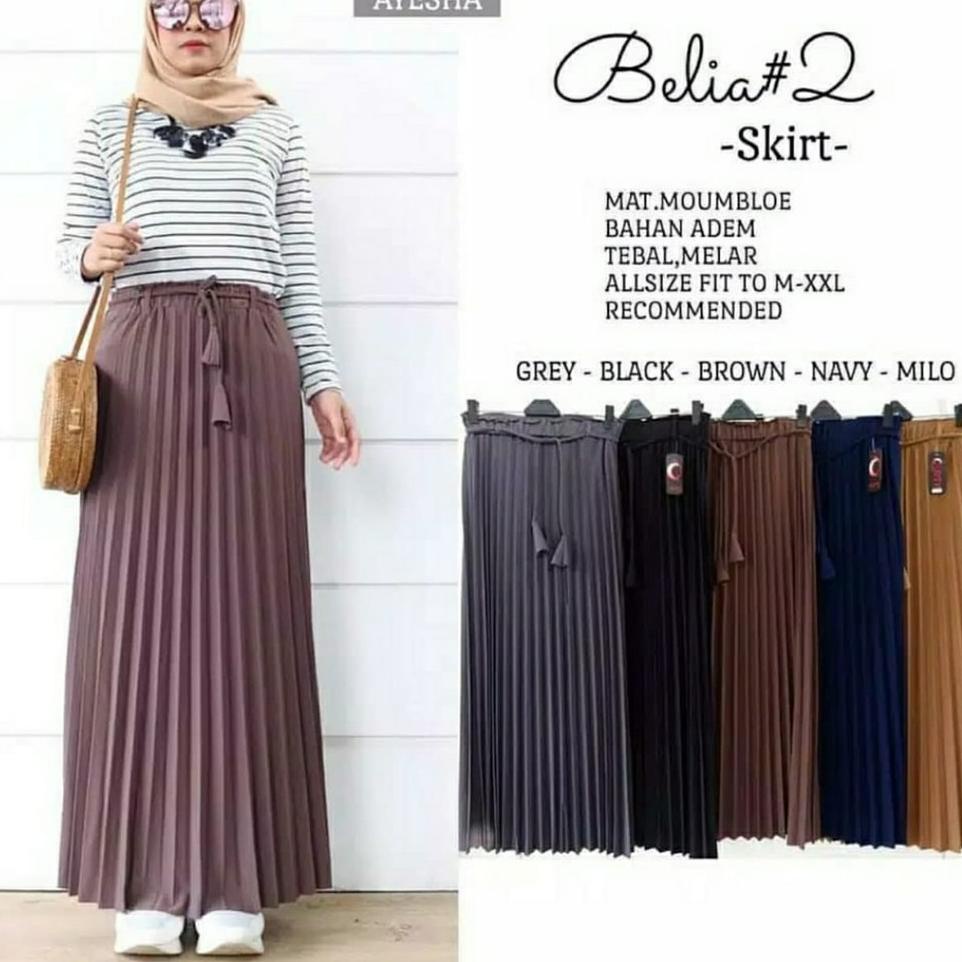 TERMURAH ROK PLISKET TALI LONCENG / ROK PLISKET PREMIUM IMPORT