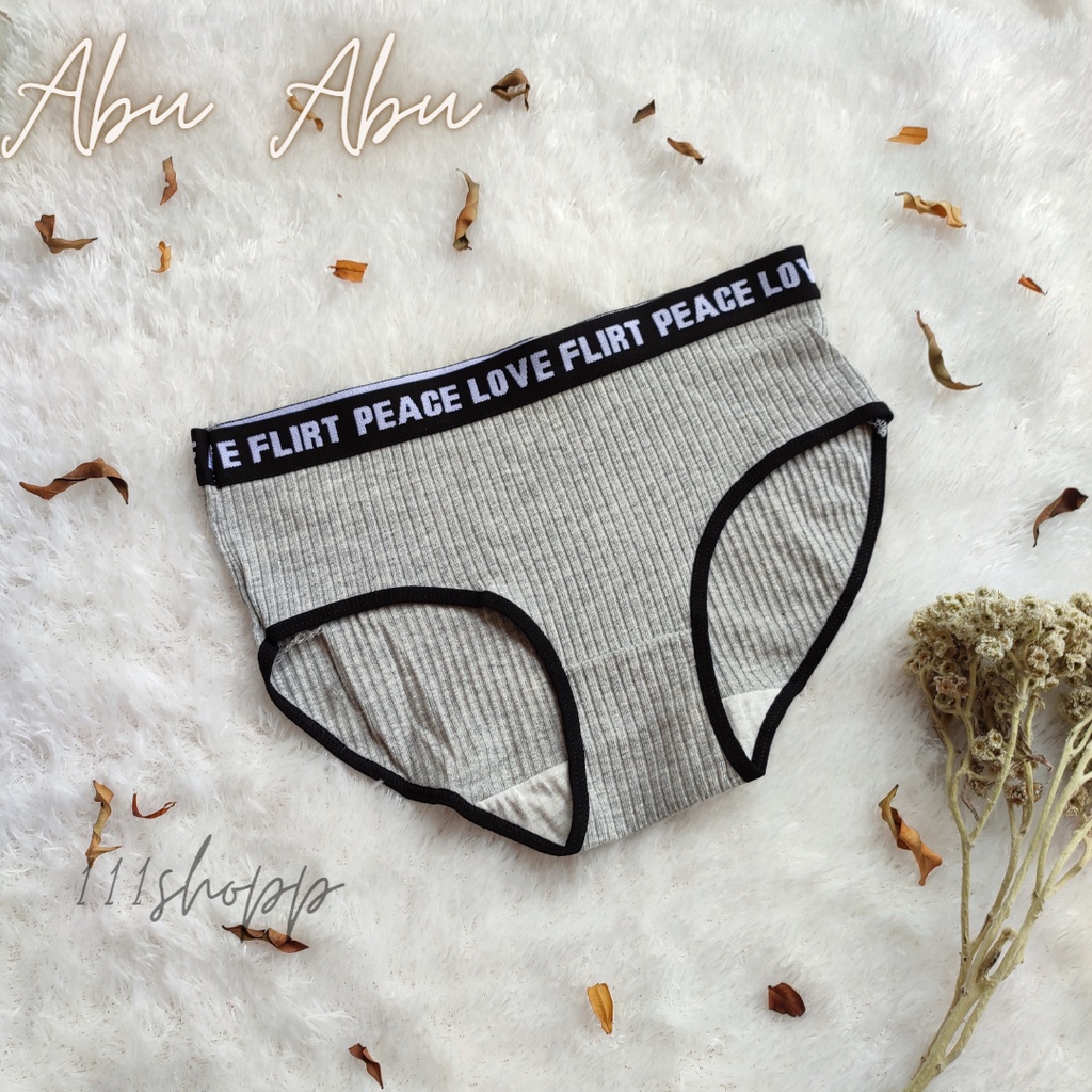 CD Celana Dalam Brief Sexy Motif Tulisan / Celana Dalam Sport Celana / Dalam Yoga CD Wanita Import
