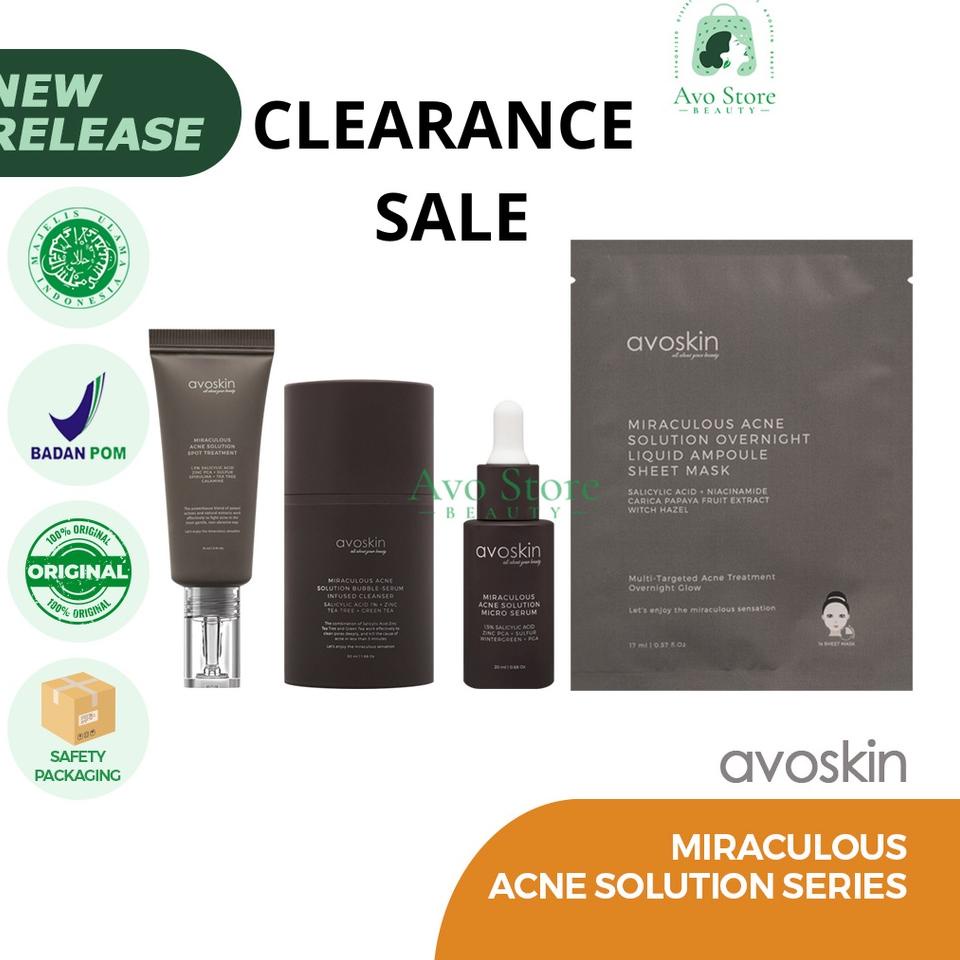 ✶ Avoskin Miraculous Acne Solution Series  WH SALE [ Eksfoliasi / Exfoliating / Acne Care / Anti Agi
