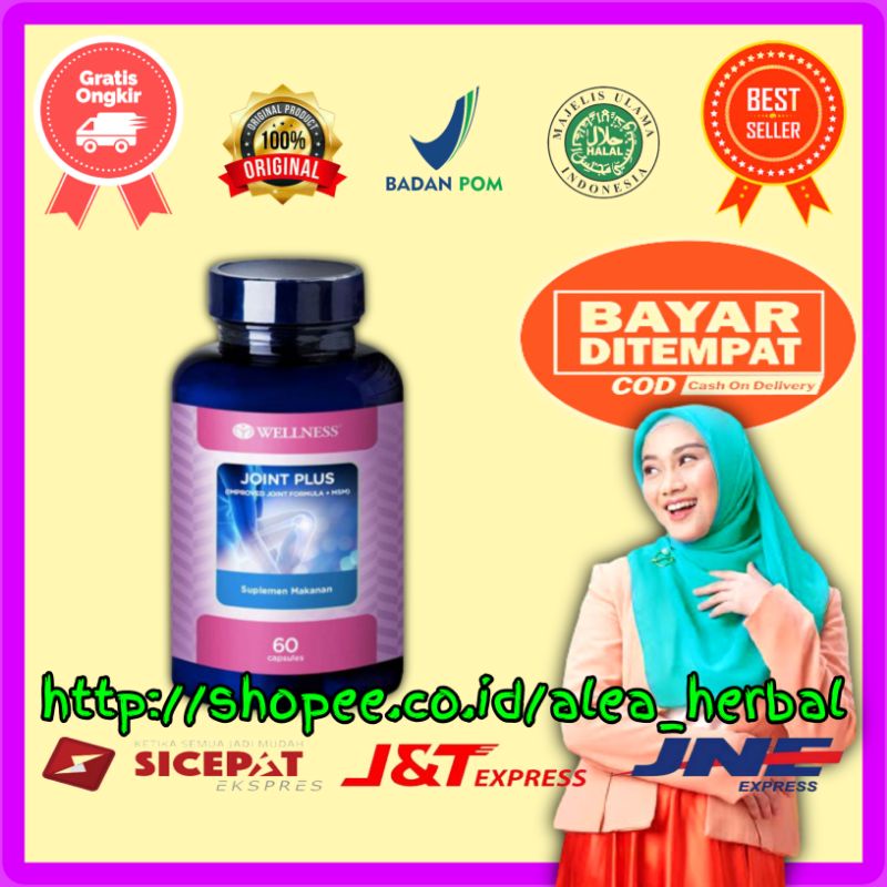 WELLNESS JOINT PLUS ASLI 100% ORIGINAL IMPROVED JOINT FORMULA MSM GLUCOSAMINE SULFATE 60 KAPSUL