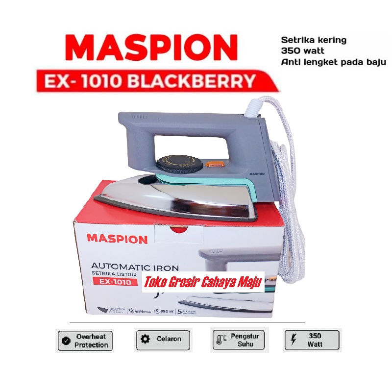 Setrika Maspion EX-1010 EX1010 Dry Iron Gosokan Laundry