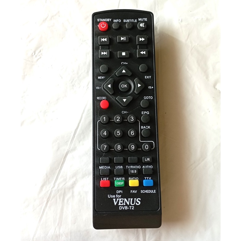 Remote Control untuk STB-T2 merk VENUS Cabai Rawit / BRIO