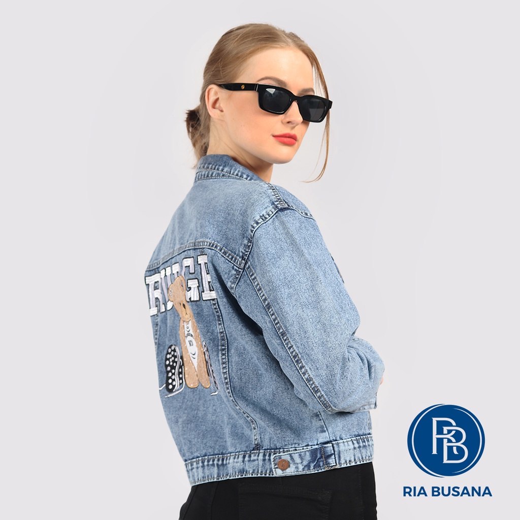 Ria Busana - Income - Jacket Jeans Bordir  Dewasa Wanita Art. Bear