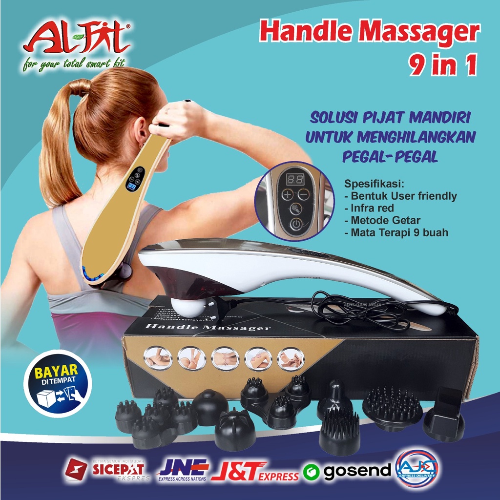 ALAT PIJAT Elektrik Listrik Serba Guna 9 IN 1 HANDLE Massager Infrared Bisa COD