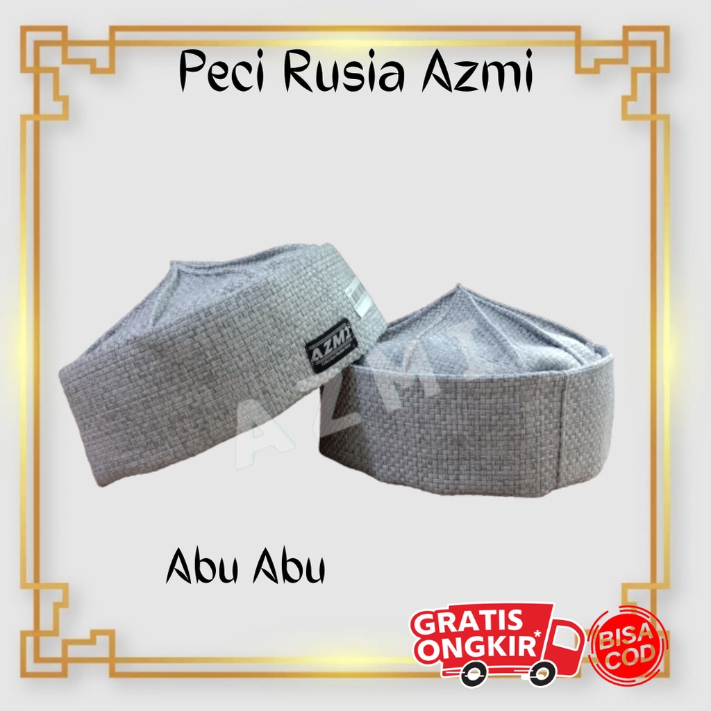 Peci Rusia Azmi Abu Abu/ Peci Rusia Polos Termurah !!!