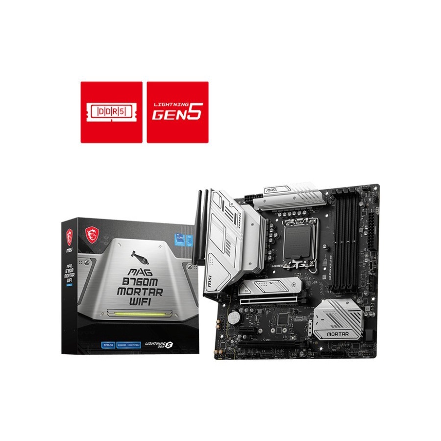 MSI MAG B760M MORTAR WIFI DDR5 (Intel LGA 1700, Gen12, Gen13)