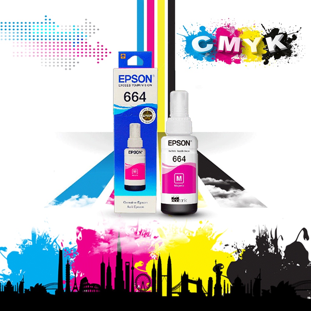 Tinta Epson 664 MAGENTA SERIES L360 L120 L110 L210 L220 L310 L850 L805 L1800 L800 L362 L365 L365 L366 L376