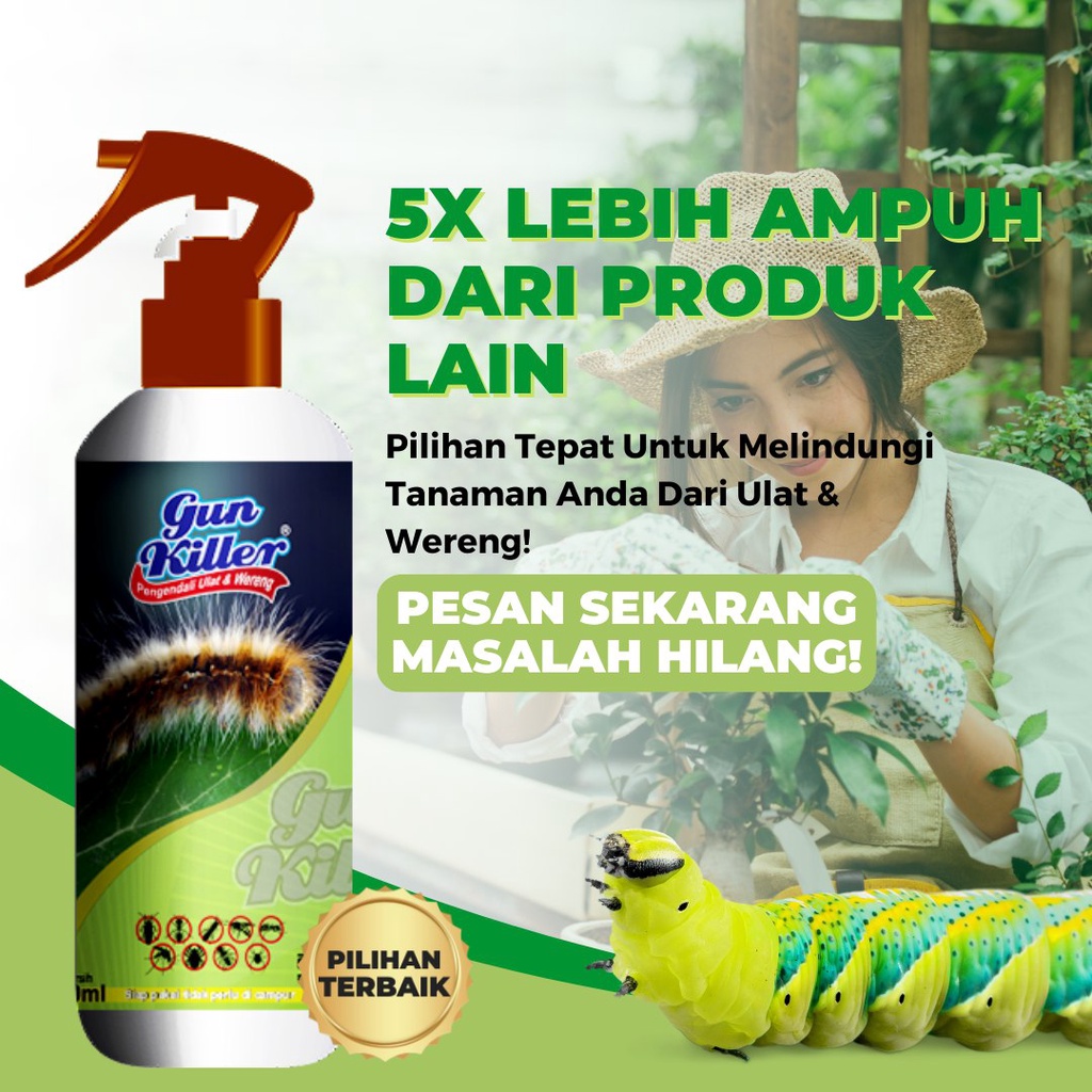 Pengendali Hama Tanaman Ulat Dan Wereng Ampuh Tinggal Semprot Pembasmi Ulat Wereng dan Sejenis Hama lainya Penggangu Tanaman Obat Cair Ulat Wereng 250ml