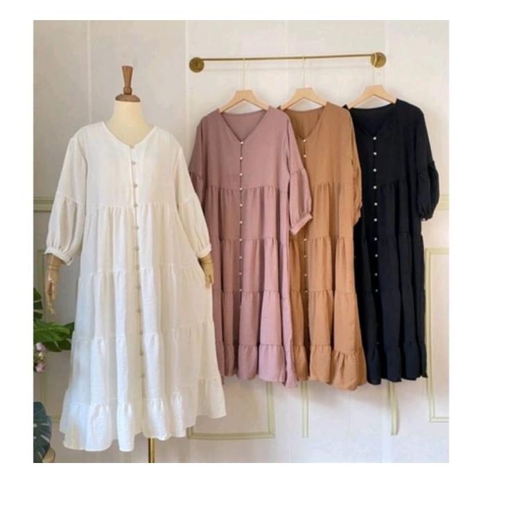 ☁ MIDI DRESS MUTIARA CRINCLE / MIDI DRESS CRINCLE AIRFLOW / MIDI DRESS R / MIDI DRESS CRINCLE TERLAR