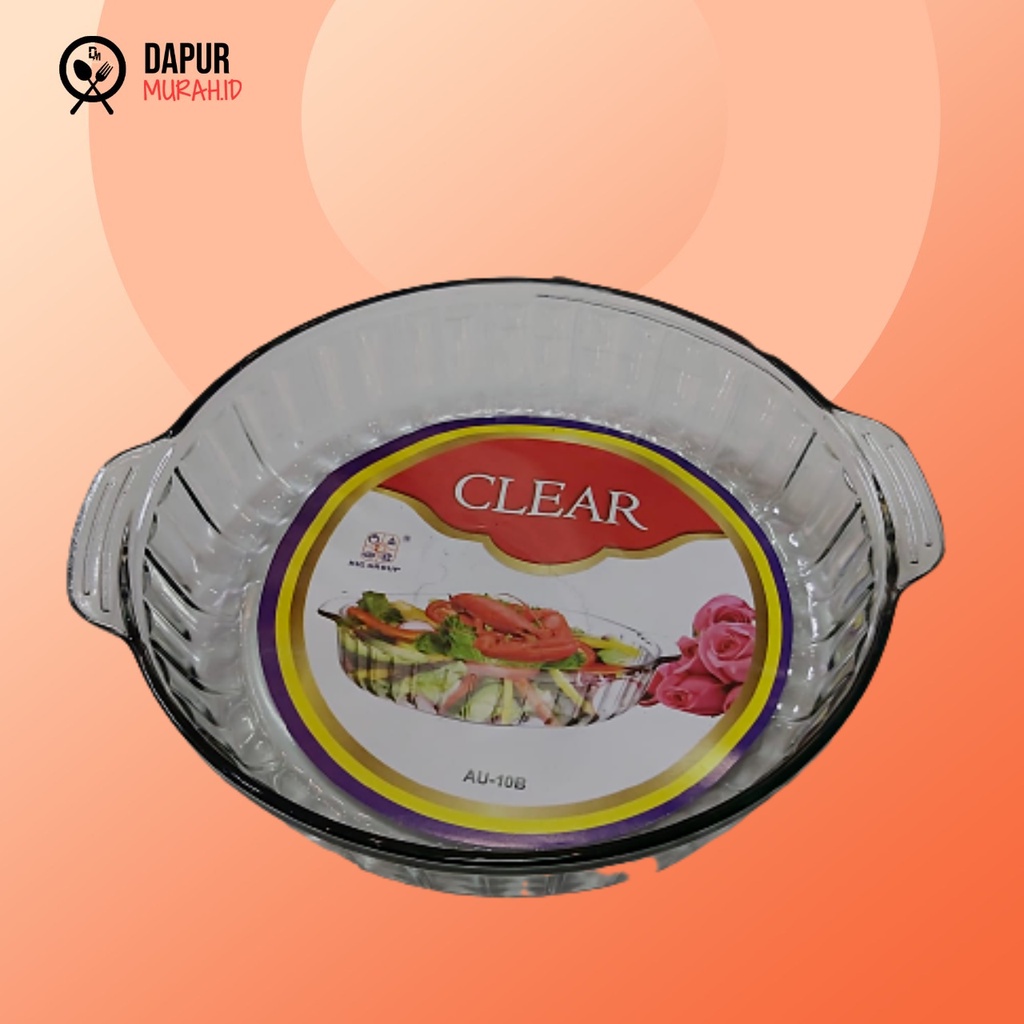 DM - Mangkuk Mangkok Wadah Saji Kaca Tebal Clear Serving Bowl