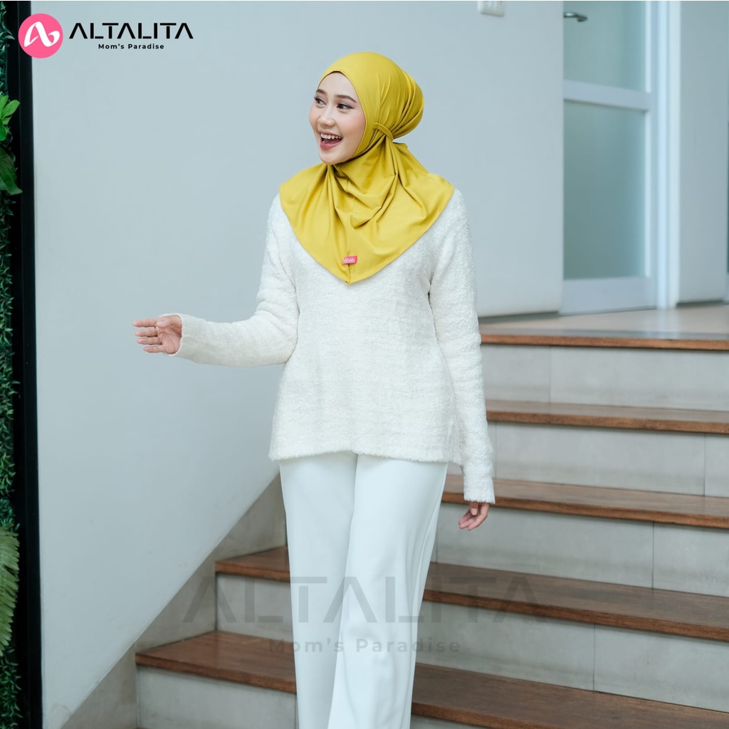 Altalita - Kerudung Instan Tali Nyta Non Pet Jilbab Bergo Sport Non Pad Bahan Jersey Premium Cocok Untuk Olahraga Volly Futsal Senam dan Sehari-Hari