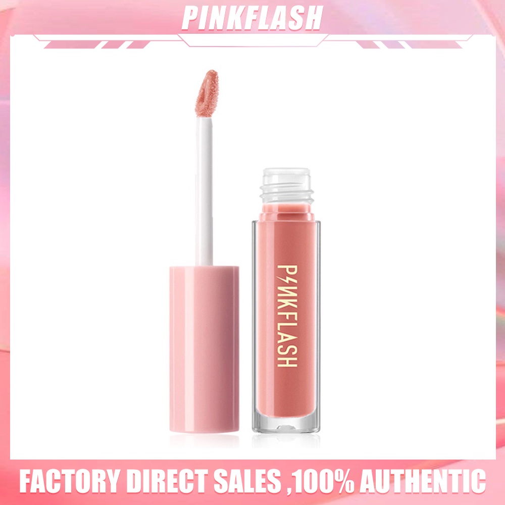 PINKFLASH OhMyGloss Lip Gloss Gliter Kosmetik Murah Lipstik High Shine Lip Gloss Jaga Agar Tetap Terlumasi G02 1Piece