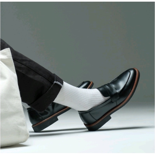 sepatu pria loafers moccasin black oxford casual formal BIG SIZE sepatu kerja main gaya cowok keren ukuran besar jumbo