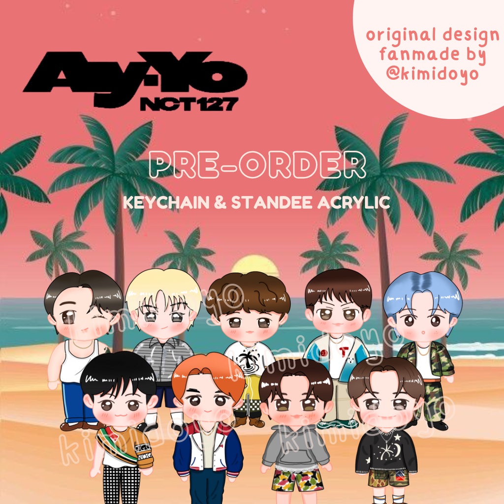 [PO] KEYCHAIN STANDEE ACRYLIC NCT 12*7 AY-YO AYYO KPOP NCTZEN GANTUNGAN KUNCI