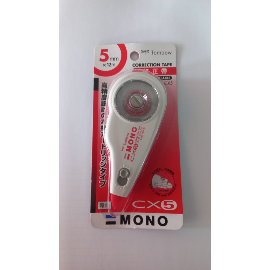 

Tombow Mono Correction Tape CT-CX5 TANPA REFILL / Tipex Kertas Tombow CT-CX5