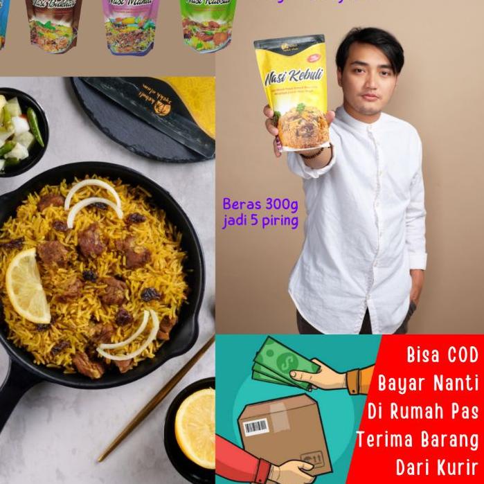 

☄ [bisa COD] NASI KEBULI INSTAN 350g BERAS BASMATI ARAB + BUMBU REMPAH SYEKH ALAM BIRYANI BRIYANI KABSAH MANDHI BUKHARI isn,t almumtazza al mumtazza OK ✱