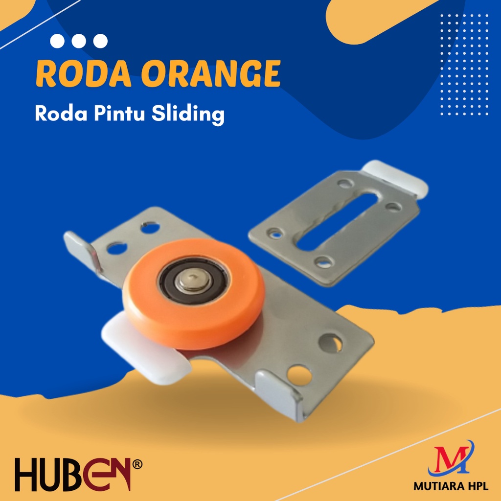 Roda Pintu Lemari Sliding Orange / Roda Pintu Geser Orange - 2 daun pintu