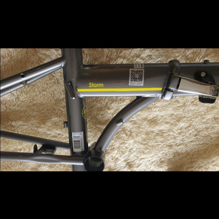 Frame Fork plus Handlepost Fnhon Storm V Brake 20 22 inch ABU KUNING