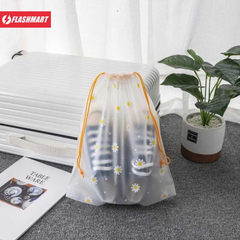 Flashmart Kantong Pouch Plastik Serut Organizer Drawstring Bag Size XL 30x35cm - VB-71