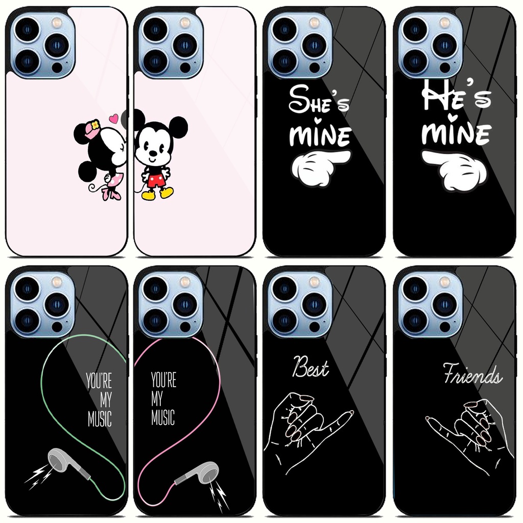 (RJ56) Casing Couple Aesthetic Glossy Custom Case All Type
