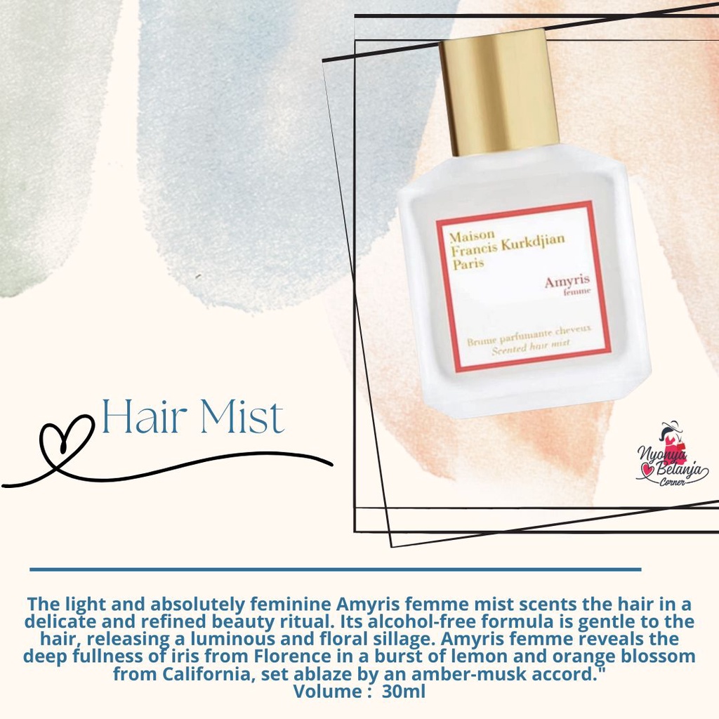 MFK MAison Francis Kurkdjian Baccarat Rouge 540 I Amarys Hair Mist