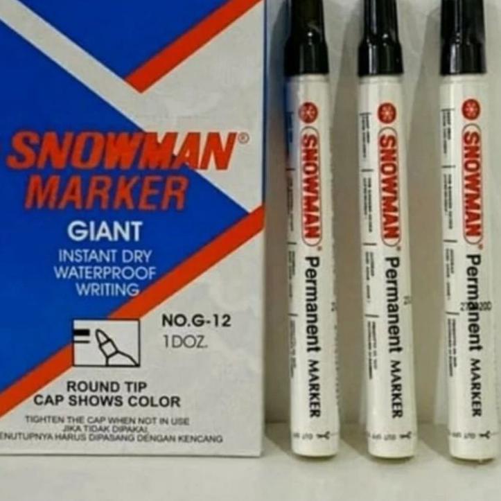 

Pasti Laku Spidol Snowman hitam isi 12 pcs