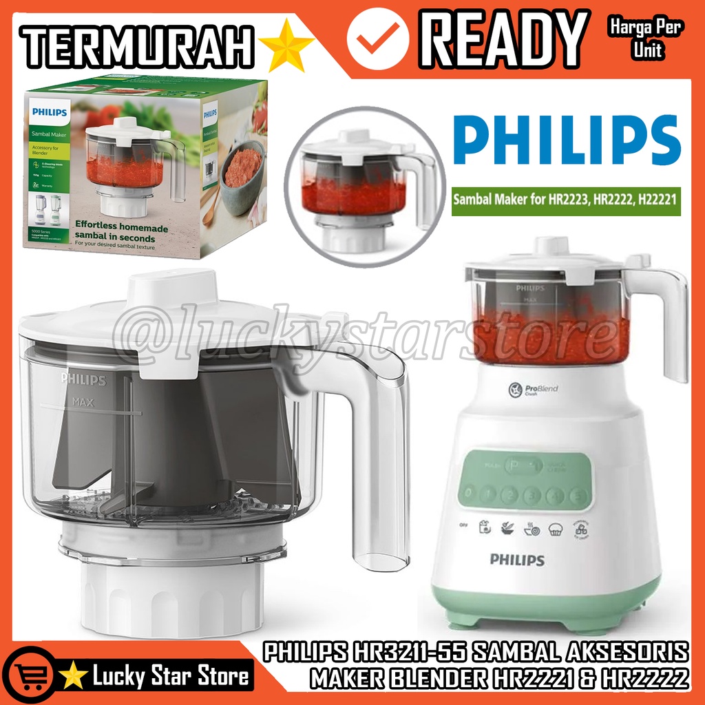 PHILIPS HR3211/55 SAMBAL MAKER AKSESORIS BLENDER HR2221/HR2222/HR2223 PHILIPS HR3211/55 SAMBAL MAKER