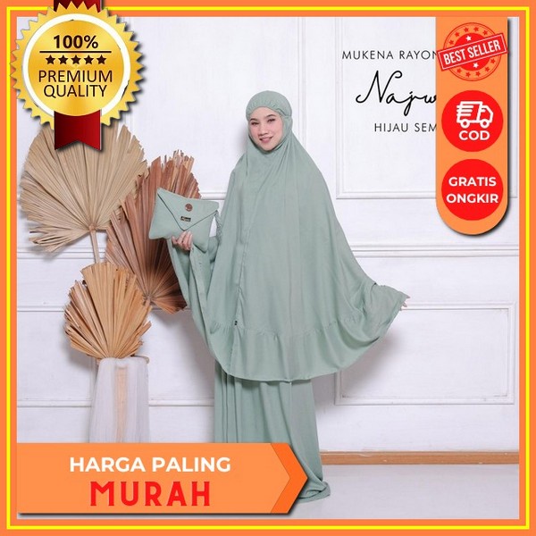 Zain - Mukena Dewasa Polos 3In1 Crinkle Premium Mewah Jumbo Traveling Mukena Traveling Mini Pouch Mu