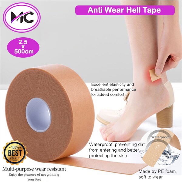 Plaster Anti Lecet Sepatu Solasi Pelindung Tumit Tape Foot Protector Rool Heel Tape Waterproof Elastis