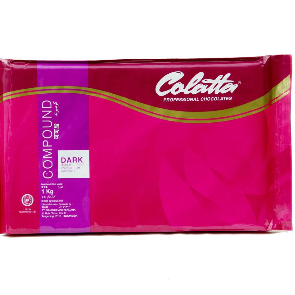 

☋ Cokelat Batang - Chocolate Compound Colatta Dark Kemasan 1kg ✬